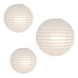 10 Pantallas Chinas 30 Cm 12´´ Blancas Lámparas Linterna 