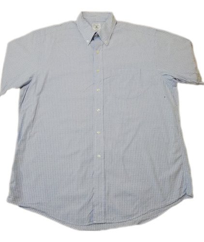 Camisa Manga Corta Cuadros Xl Brooks Brothers 