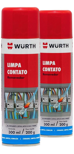 2 Limpa Contato 300 Ml Wurth Recupera A Condutividade