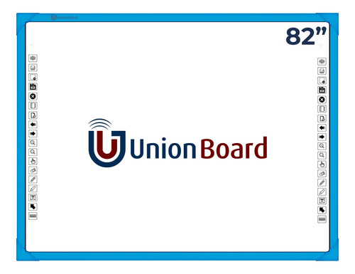 Quadro Educacional Interativo Unionboard Azul 82 Polegadas