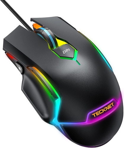 Raton Mouse Gamer 16000 Dpi 7 Botones Led Rgb Programabl Usb