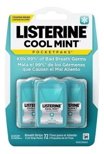 Listerine Cool Mint Pocketpaks - Unidad a $486