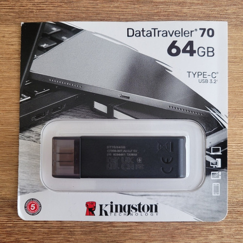 Memoria Tipo C De 64gb Kingston Datatraveler 70 Usada 10/10