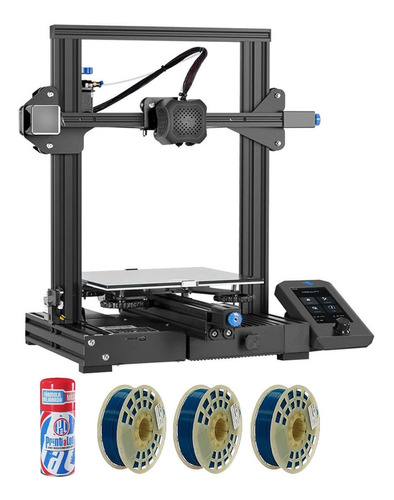 Impresora 3d Creality Ender-3 V2 + 3kg Filamento Pla + Spray