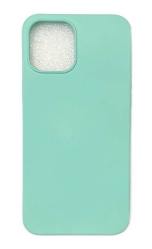 Carcasa Silicona Para iPhone 12 Pro Max Color Verde Menta