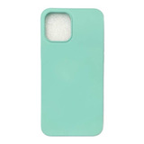 Carcasa Silicona Para iPhone 12 Pro Max Color Verde Menta