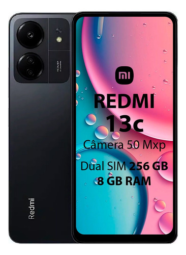 Smartphone Xiaomi Redimi 13c Dual Sim 256gb 8gb Ram - Preto