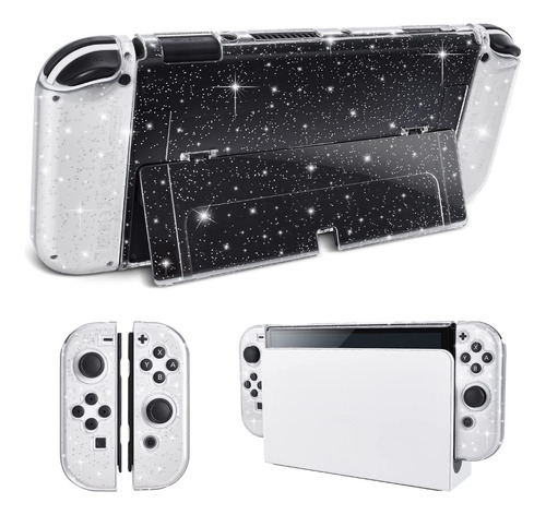 Dlseego Protective Glitter Case Compatible With Switch Oled 
