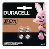 Bateria Duracell  Lr44 / A76 / Px76a Com 4 Unid Original