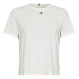 Playera Deportiva Tommy Hilfiger 1385 Mesh Core Mujer Wh