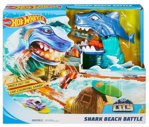 Pista Hotwheels Shark Beach Battle Ps 