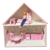 Casita De Muñecas Barbie Con 9 Muebles