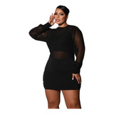 Trijunto Plus Size Cropped + Blusa De Tule + Saia Em Lurex 