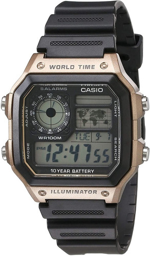 Reloj Hombre Casio Royale Ae1200 Cronómetro Ideal Para Nadar