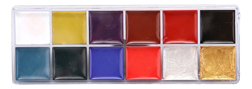 Juego De Pintura Facial Y Corporal, 12 Paletas De Colores, P