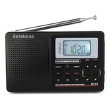 Mini Rádio Portátil Digital Retekess V111 Bateria Pilha