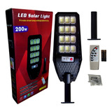 Foco Solar Para Poste 200w, 144led, Con Control Remoto + Sop