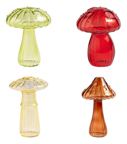 Hydroponic Plant Pots, Glass Vase With D Mushrooms