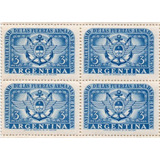 Argentina 1955. Cuadro 3 Pesos Fuerzas Armadas, C/variedad 