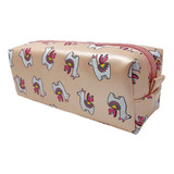 Cartuchera Kawaii Mooving Rectangular Llamas