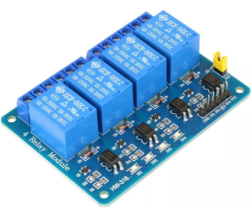 Módulo Rele Relé 5v 4 Canais Para Arduino Pic Raspberry Pi