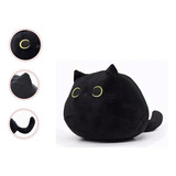 Almohada De Peluche De Gato Negra De 40 Cm, Cojín Para Sofá