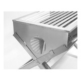 Churrasqueira De Inox Dobravel Portatil A Carvao Maleta