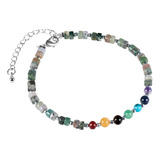 Nupuyai 7 Chakra Crystal Stone Beads Pulsera Para Mujer, Pul