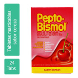 Pepto Bismol 262 Mg Caja Con 24 Tabletas Sabor Cereza