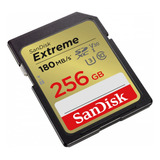 Tarjeta Memoria Sandisk Sd Extreme 256gb V30 C10 U3 180mb/s