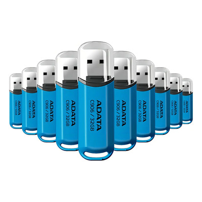 Kit 10 Memoria Usb 32gb Adata C906 Azul 2.0 Pendrive | Envío gratis