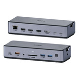 Hub Dockstation Usb-c Hub Tipo C 18 Em 1 Macbook Dell Huawei