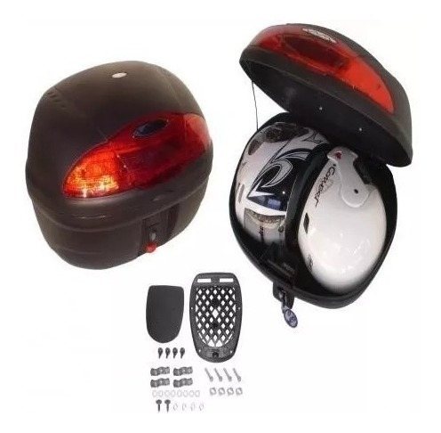 Baul Porta Objetos 2 Cascos Grande Calidad Respaldo Fasmotos