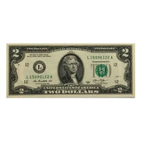 Billete De 2 Dolares De Estados Unidos De La Suerte