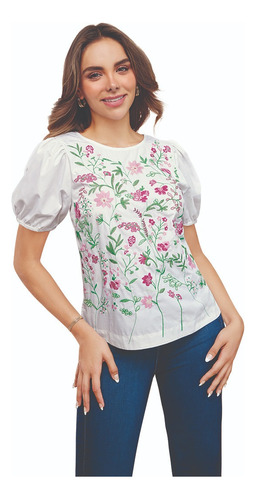 Blusa Casual Mujer Blanco 965-70