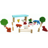 Granja De Madera Artesanal Con Animalitos Juego Didáctico