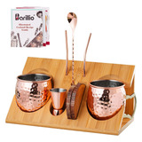 Barillio Conjunto De 2 Canecas Moscow Mule Com Suporte