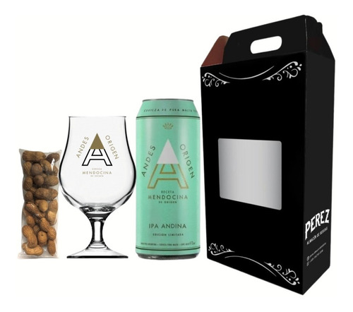 Kit Andes Ipa + Copa + Mani  - Pérez Tienda