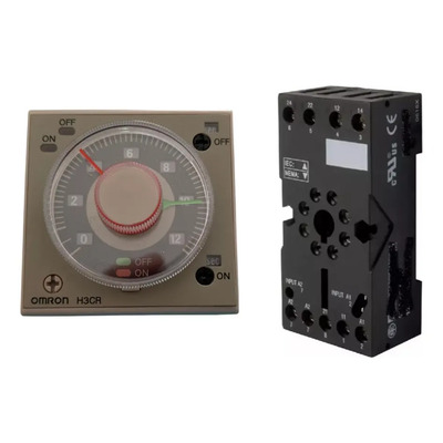 H3cr-f8 100-240ac\u002F100-125dc Temporizador\u002Ftimer Ciclico+ Base | Meses sin interés