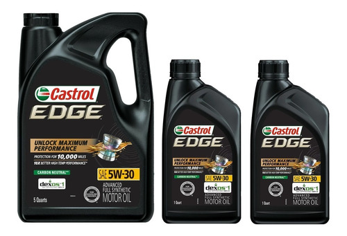 Aceite Castrol Edge 5w30 1 Garrafa 4.73 Lt + 2 Botella 946ml