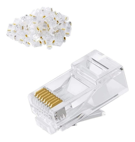 Pack 100 Conectores Rj45 Terminales Red / Tecnocenter