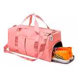 Mochila Gimnasio Deportiva Gran Capacidad Resistente Ligera Color Rosa