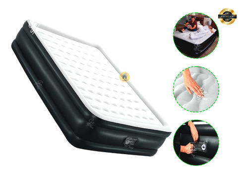 Cama Inflable Colchon De Aire Para Visitas Hogar Electrico.