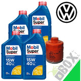 Kit 15w40  Mobil Super  Mineral Api Sl + Filtro Vw