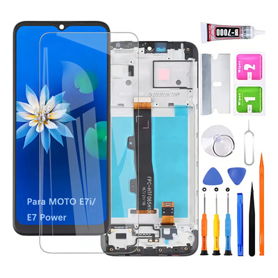 Pantalla Para Moto E7i \u002F E7 Power Xt2097 Display Con Marco | Envío gratis