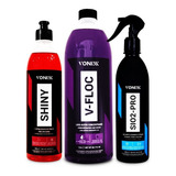 Shampoo Automotivo V-floc 1,5l + Sio2 Pro + Shiny Vonixx