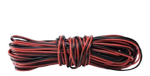 Cable Bipolar De 0,5mm 24 Awg Rojo Y Negro Tira Led X10m