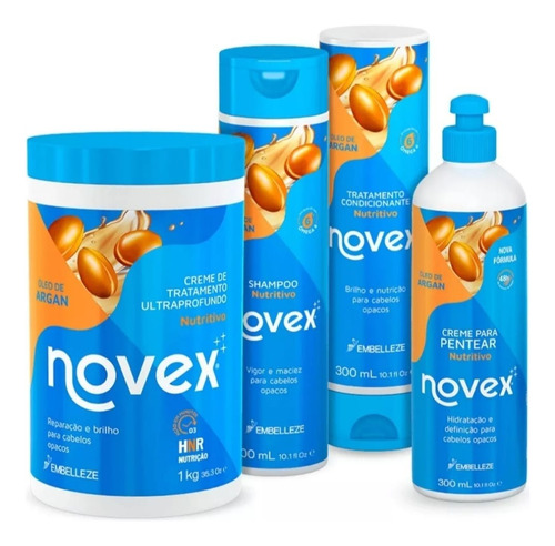 Kit Tratamento Profissional Novex Oleo De Argan Hidrataçao. 