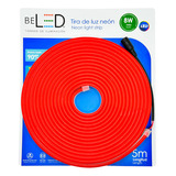 Tira Led Neon Flex 5m 12v Con Fuente 12v 3a Decorativa Color De La Luz Rojo