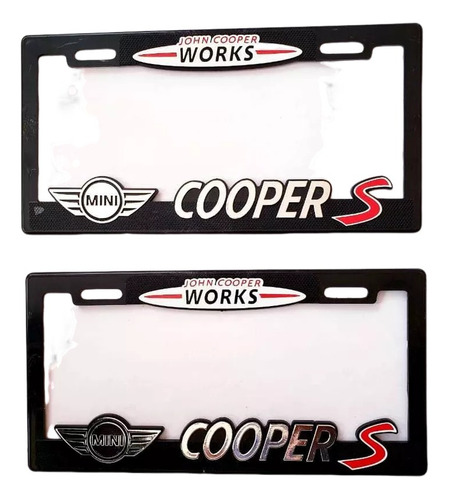 Par Porta Placas Autos Mini Cooper S 